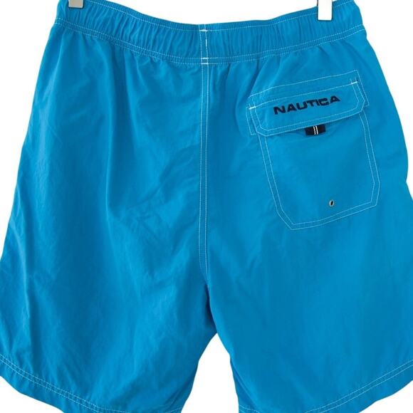 Men's Nautica Swim Shorts Size Medium Drawstring Lined Beach Tropical Vacation - Picture 3 of 6